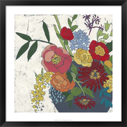 Framed Brilliant Blossoms I Print
