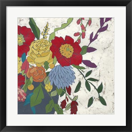 Framed Brilliant Blossoms II Print