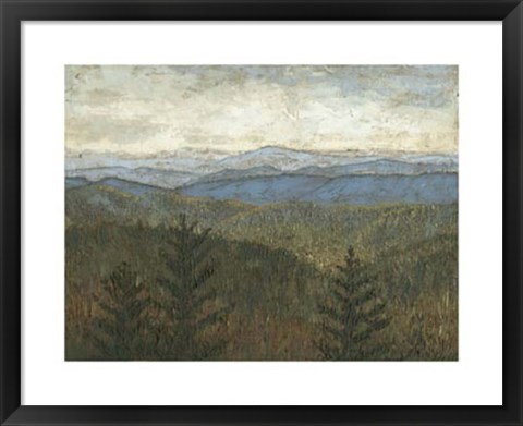 Framed Blue Ridge View I Print