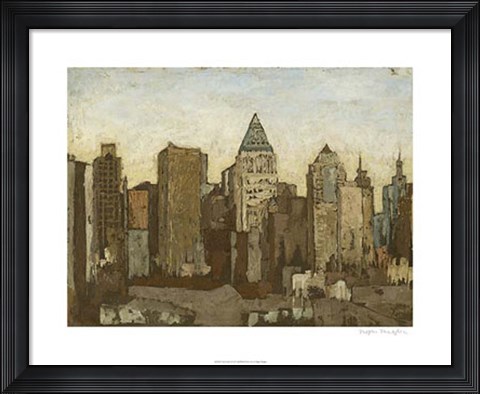 Framed City &amp; Sky I Print