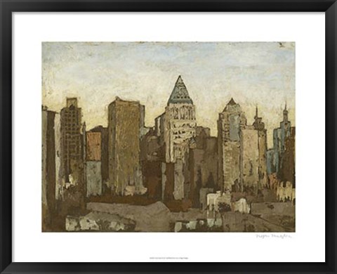 Framed City &amp; Sky I Print