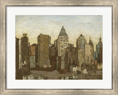 Framed City &amp; Sky I Print