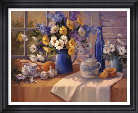 Framed Sun and Shadow Patterns Print