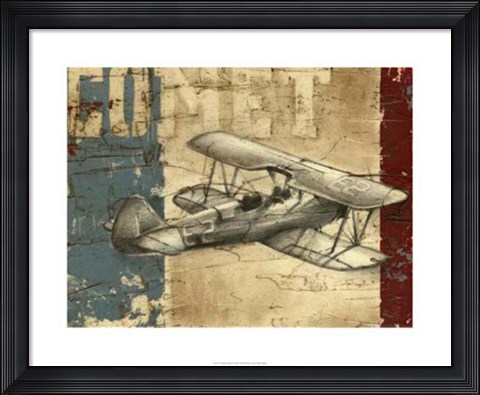 Framed Vintage Aircraft I Print