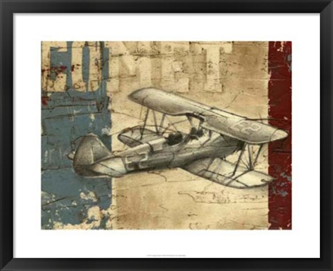 Framed Vintage Aircraft I Print