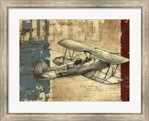 Framed Vintage Aircraft I Print