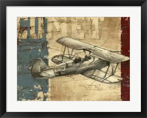 Framed Vintage Aircraft I Print