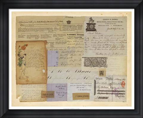 Framed Antique Collage II Print