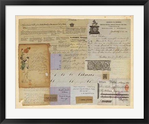 Framed Antique Collage II Print