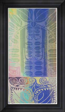 Framed Pastel Filigree I Print