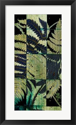 Framed Midnight Ferns I Print