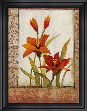 Framed Tulip Inset I Print