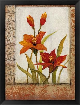 Framed Tulip Inset I Print