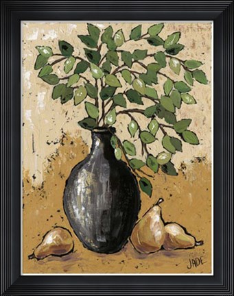 Framed Leaves &amp; Pears Print