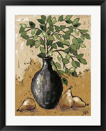 Framed Leaves &amp; Pears Print