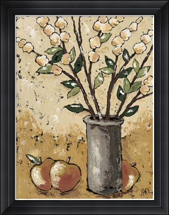 Framed Leaves &amp; Apples Print
