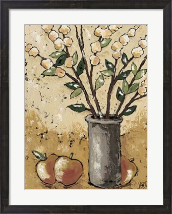 Framed Leaves &amp; Apples Print