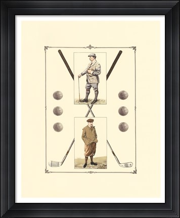 Framed Golfers: John Henry &amp; R. Maxwell Print