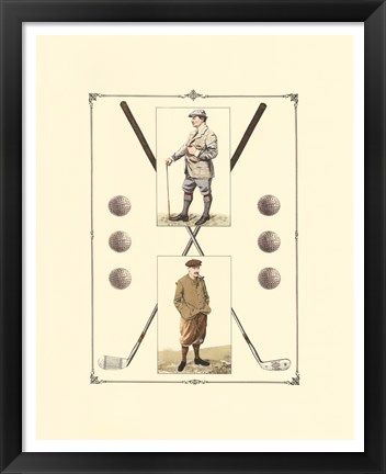 Framed Golfers: John Henry &amp; R. Maxwell Print