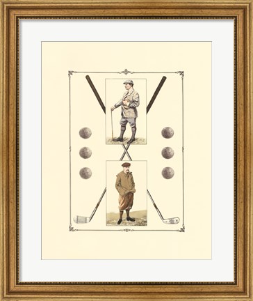 Framed Golfers: John Henry &amp; R. Maxwell Print