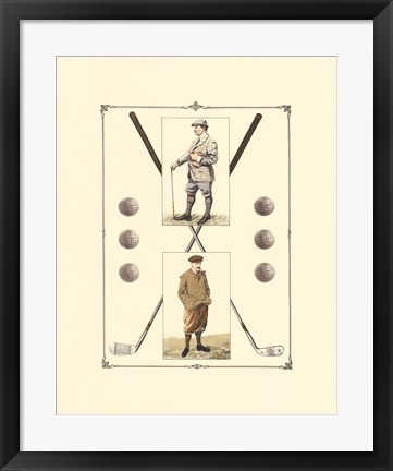 Framed Golfers: John Henry &amp; R. Maxwell Print