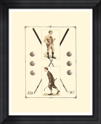 Framed Golfers: H. Hutchinson &amp; John Ball Print