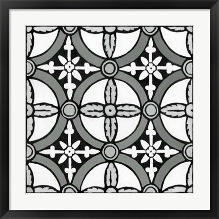 Framed Non-embellish Renaissance Tile I Print