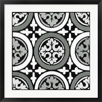 Framed Non-embellish Renaissance Tile II Print