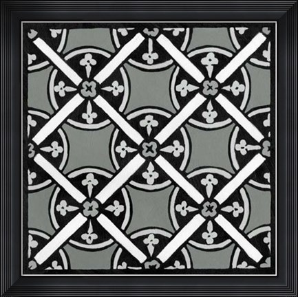 Framed Non-embellish Renaissance Tile III Print