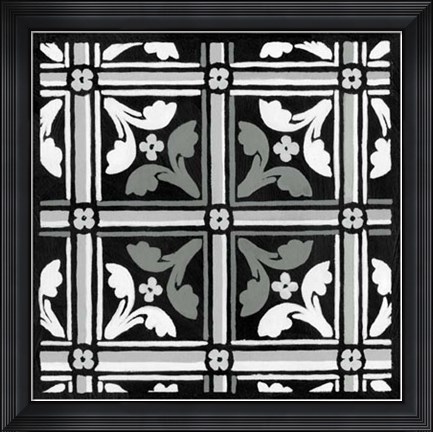 Framed Non-embellish Renaissance Tile IV Print