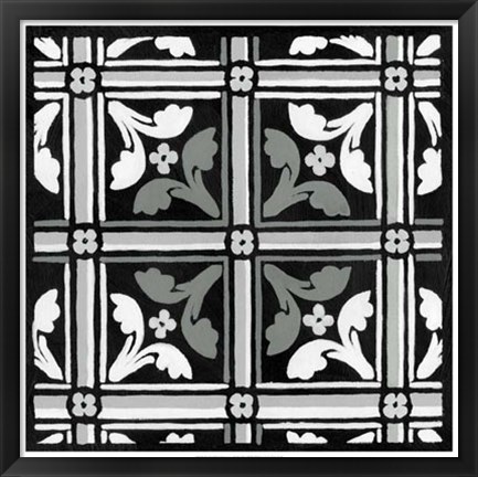 Framed Non-embellish Renaissance Tile IV Print
