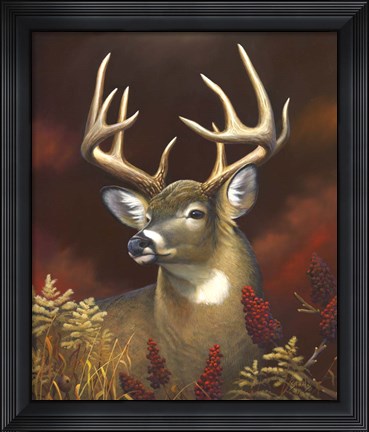 Framed Deer Portrait Print