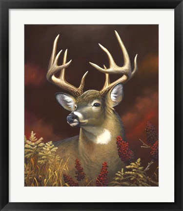 Framed Deer Portrait Print