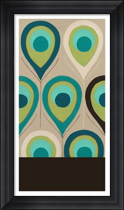 Framed Peacock Regalia I Print