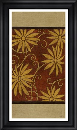 Framed God Daisies on Mahogany II Print