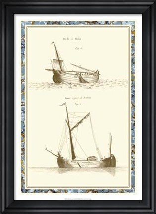 Framed Ship Schematics I Print