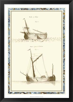 Framed Ship Schematics I Print