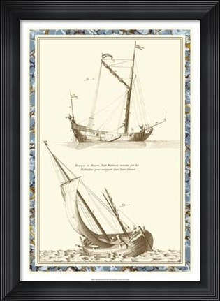 Framed Ship Schematics II Print