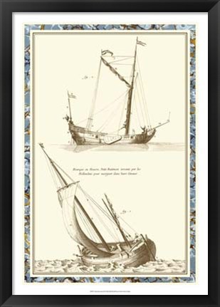 Framed Ship Schematics II Print