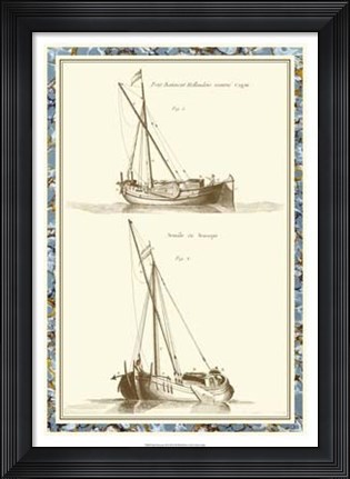 Framed Ship Schematics III Print