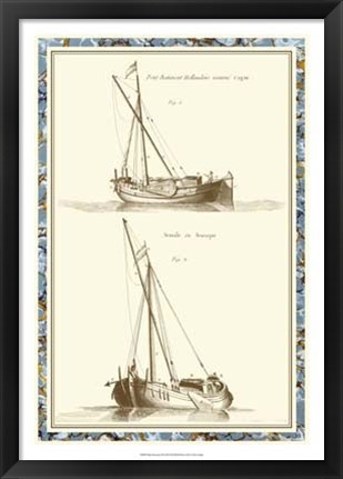 Framed Ship Schematics III Print