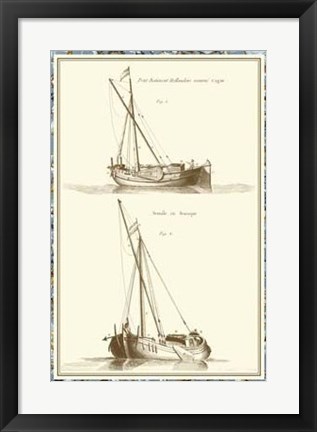 Framed Ship Schematics III Print