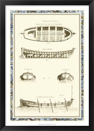 Framed Ship Schematics IV Print