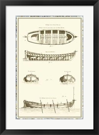 Framed Ship Schematics IV Print