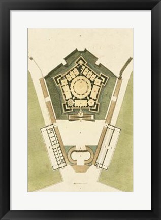 Framed Plan du Rez De Chaussee du Palais Print