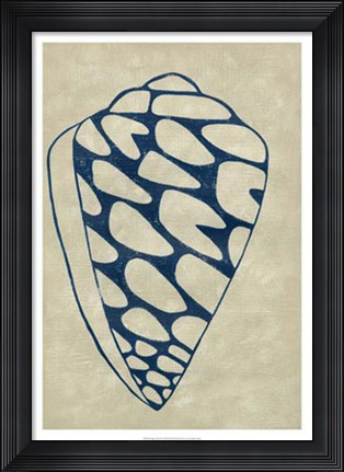 Framed Indigo Shell IV Print