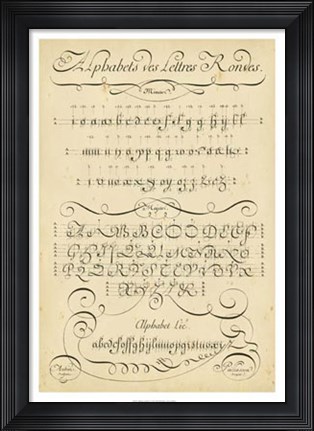 Framed Alphabet Sampler I Print