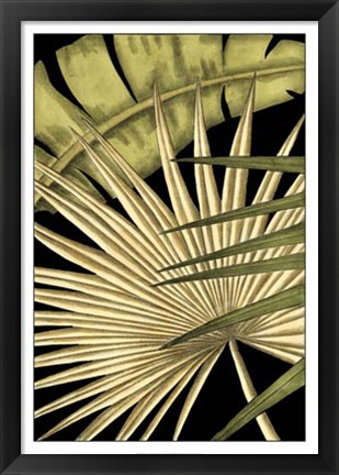 Framed Rustic Tropical Leaves I Print