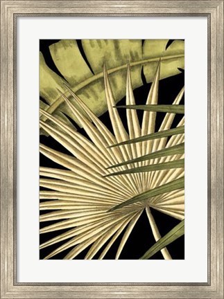 Framed Rustic Tropical Leaves I Print