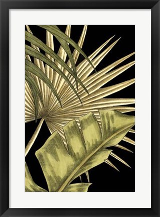 Framed Rustic Tropical Leaves II Print